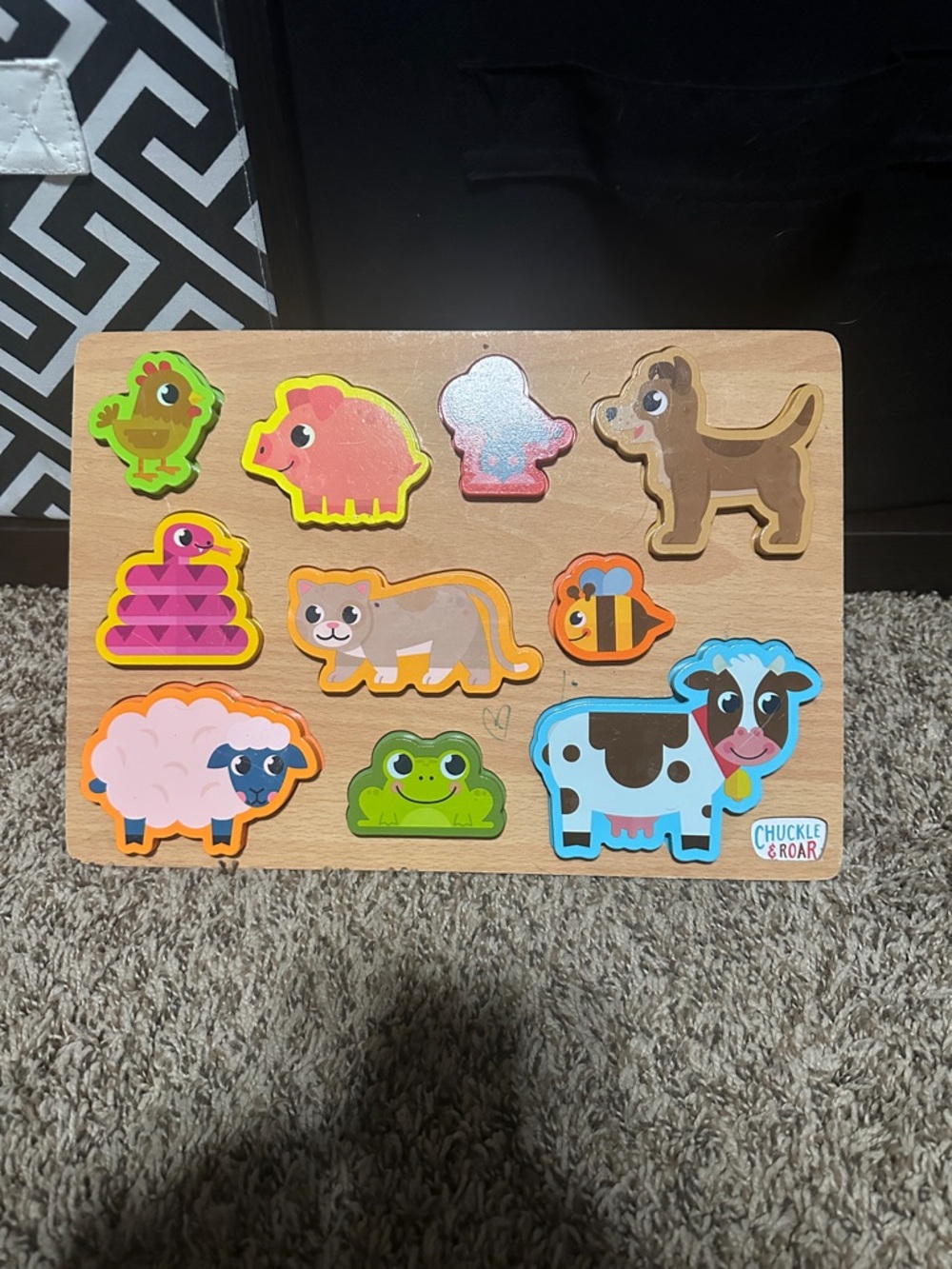 Chuckle & Roar Animal and Shapes Puzzle - Set of Two